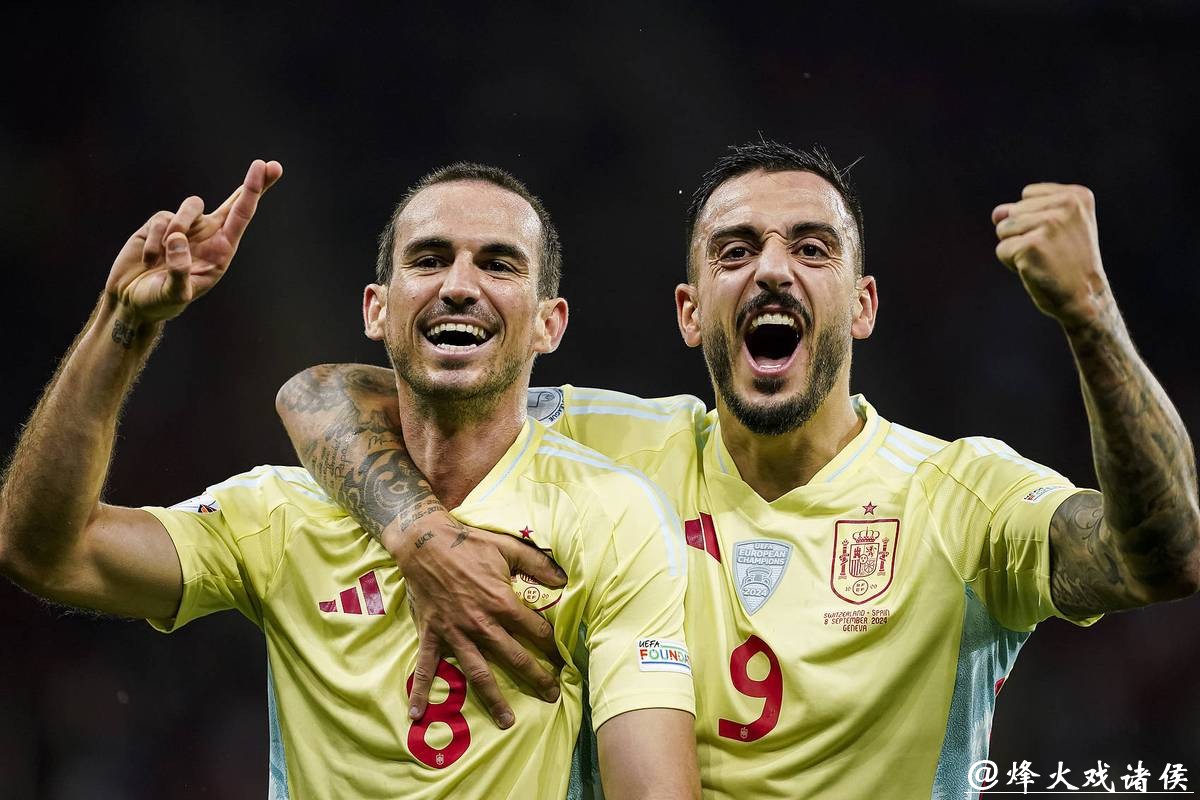 欧国联-何塞卢闪击法比安双响 10人西班牙4-1瑞士 欧国联-何塞卢闪击法比安双响 10人西班牙4-1瑞士